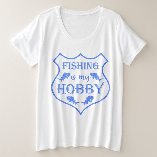 La pesca es mi cita escudo de hobby en el escudo (Anverso del diseño)