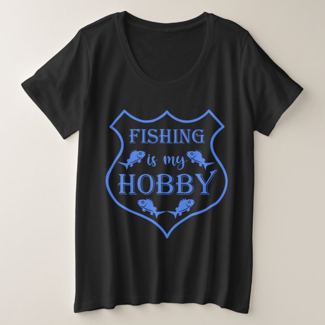 La pesca es mi cita escudo de hobby en el escudo (Anverso del diseño)