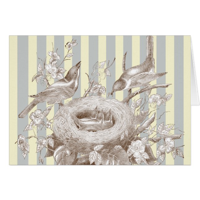 La Petite Famille sobre fondo azul y crema (Anverso (Horizontal))