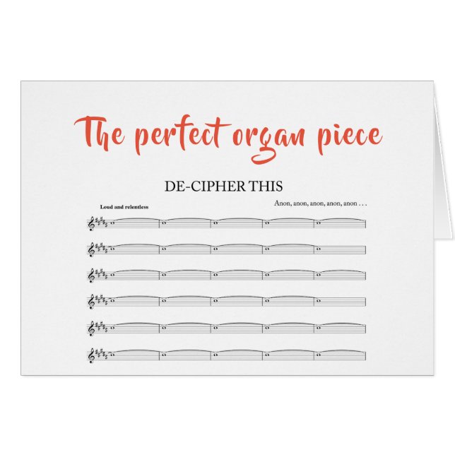 La pieza de órgano perfecta (Anverso (Horizontal))