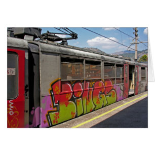 La pintada cubrió el tren italiano
