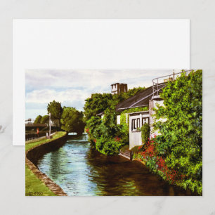 La pintoresca vista del Canal de Galway City Irela