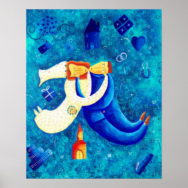 La pintura Boda de arte contemporáneo (Frente)