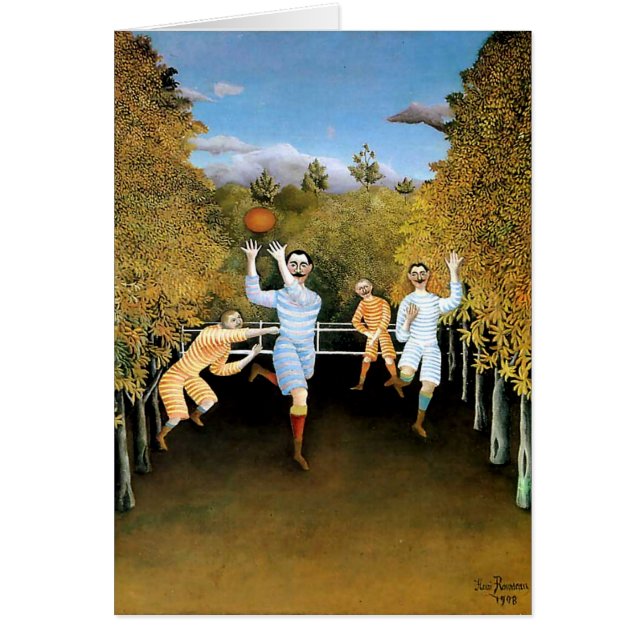 La pintura de Henri Rousseau "Los jugadores de fút (Frente)