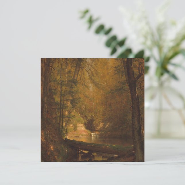 La pintura de la piscina de truchas (1870) - Tarje (Anverso de pie)