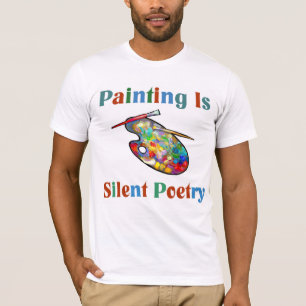 La pintura es camiseta silenciosa del artista de