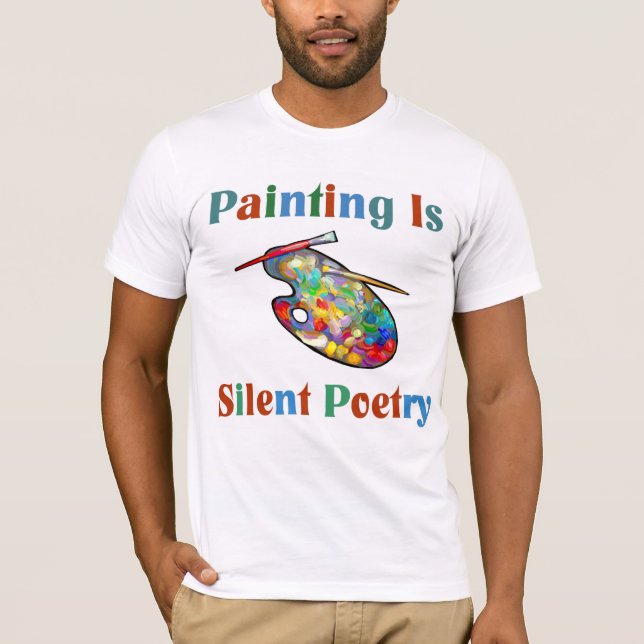 La pintura es camiseta silenciosa del artista de (Anverso)