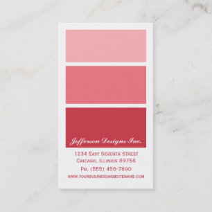 La pintura roja salta tarjetas de visita