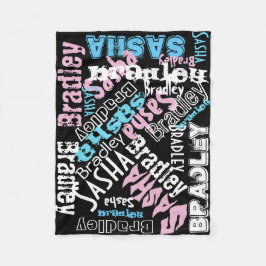 La pizarra combinada negra nombra la manta del