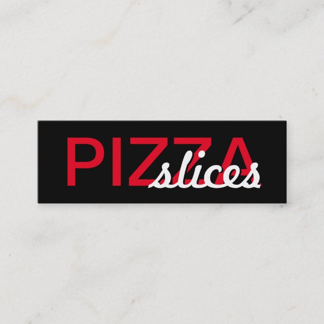 la pizza corta la tarjeta de sacador (Anverso)