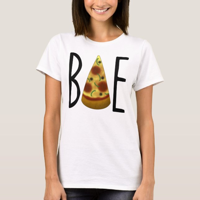La pizza es la camiseta de Bae (con veggies) (Anverso)