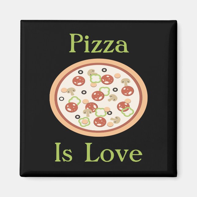 La pizza es un imán de amor (Frente)