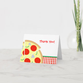 La pizza le agradece las tarjetas de nota