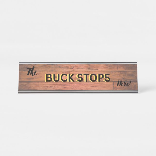 La placa de la mesa de buck Stops Here (Anverso)