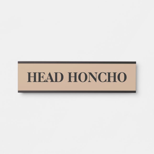 La placa de nombre para puerta colgante El Jefe Ma (Anverso)