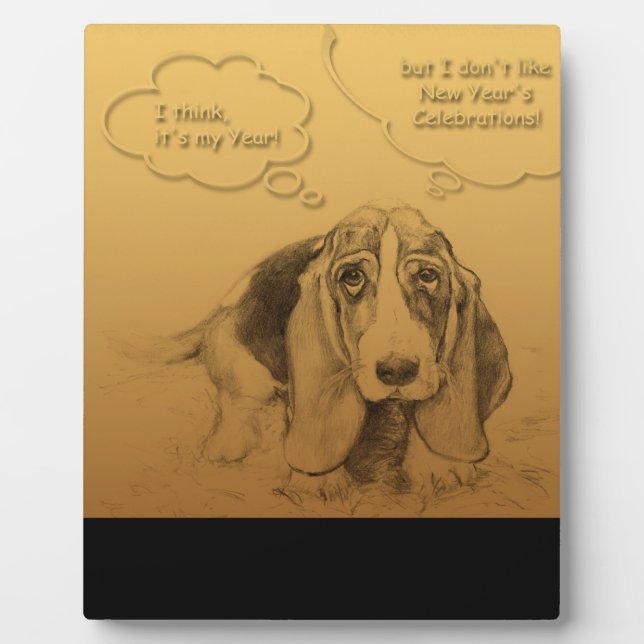 La placa del año del perro chino vietnamita humorí (Frente)