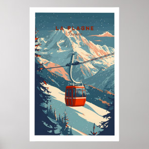 La Plagne Ski - Impresión de Arte de Pared 1