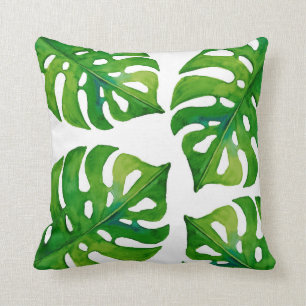 La planta tropical sale acuarela de la almohada