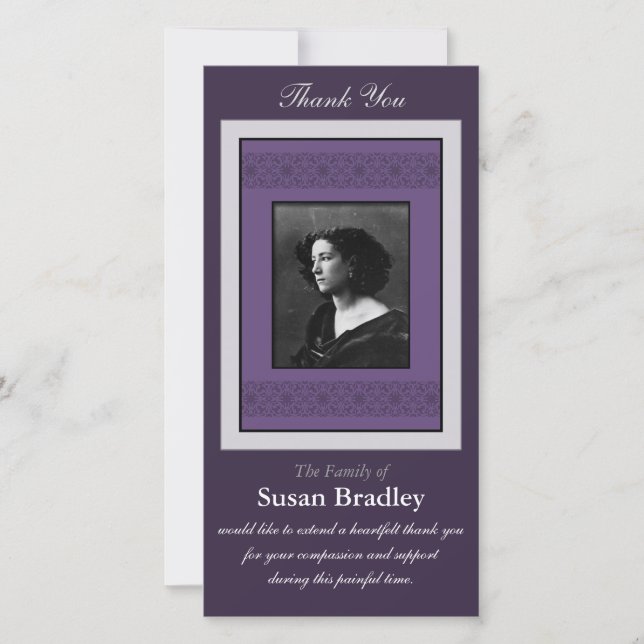 La plantilla elegante le agradece la foto (Anverso)