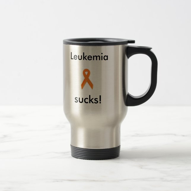 ¡la plata, leucemia chupa! taza del viaje. (Derecha)