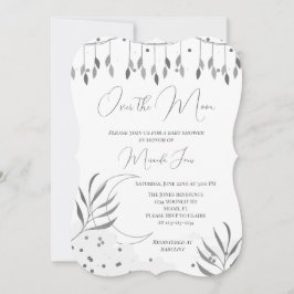 La plata sobre la invitación moderna a Baby Shower