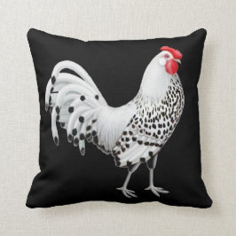 La plata Spangled la almohada del gallo de