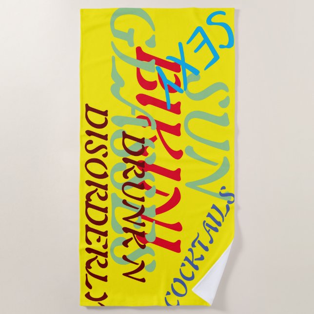 La playa de Murugi y la piscina La toalla Funky de (Anverso)