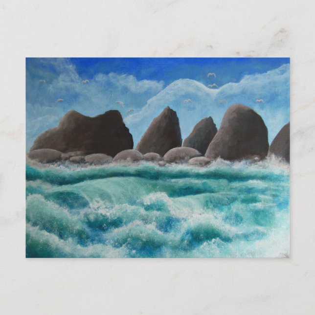 La playa de Oceanside - Postal (Anverso)