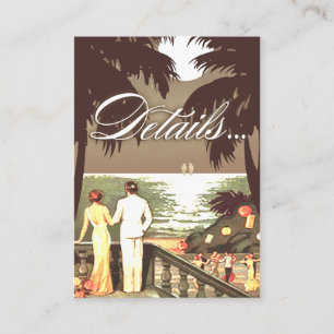 La playa del art déco detalla la tarjeta del