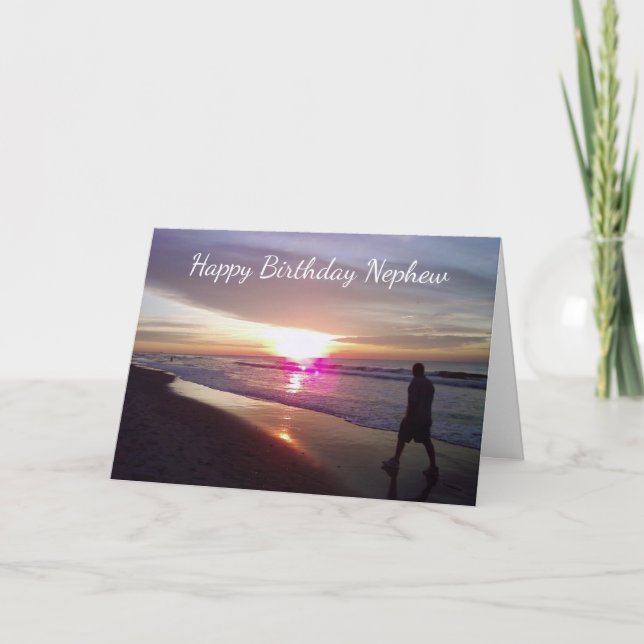 *LA PLAYA DEL CUMPLEAÑOS* DE NEPHEW Y SU TARJETA D (Anverso)