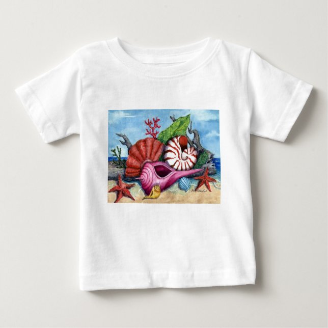 La playa descasca la camiseta - modificada para (Anverso)