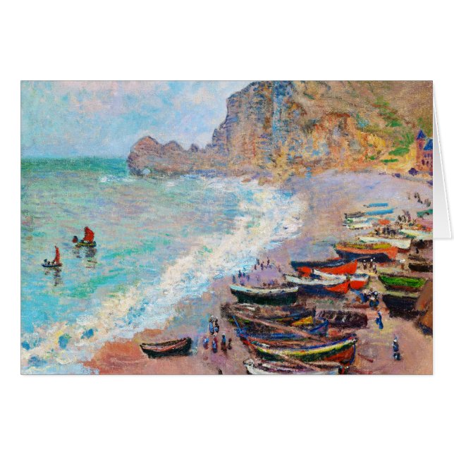 La playa en Etretat Claude Monet (Anverso (Horizontal))