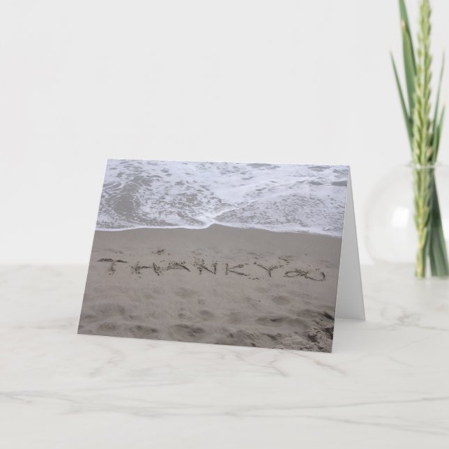 La playa le agradece tarjeta de nota (Anverso)