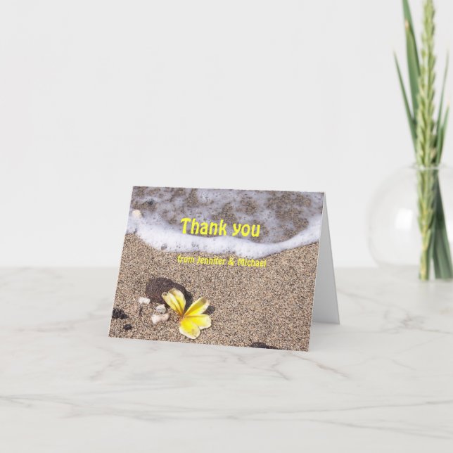 La playa tropical le agradece las tarjetas (Anverso)