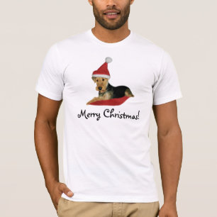 la playera navidad “Airedale Terrier "