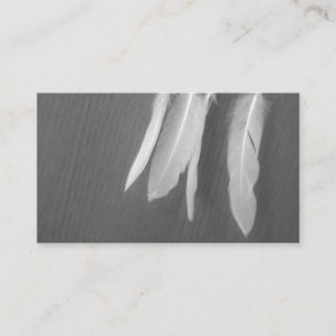 La pluma empluma tarjetas de visita del Grunge de