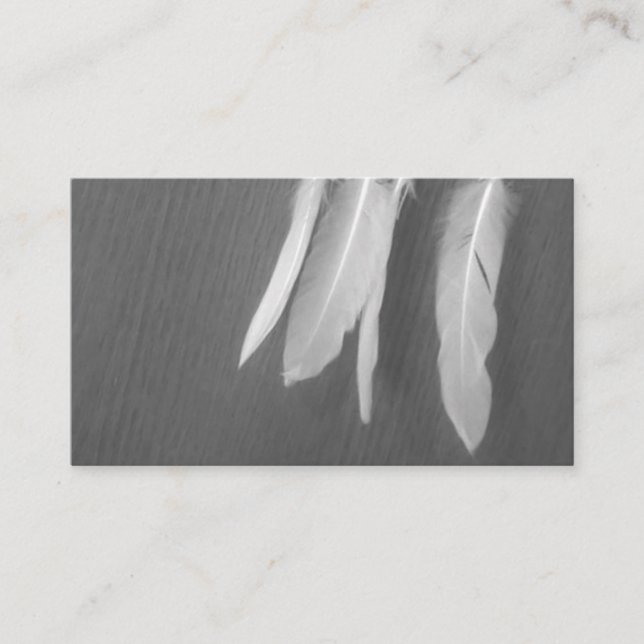 La pluma empluma tarjetas de visita del Grunge de (Anverso)