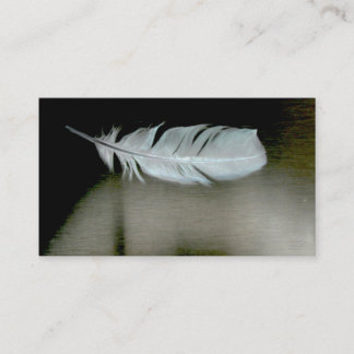 La pluma empluma tarjetas de visita naturales del