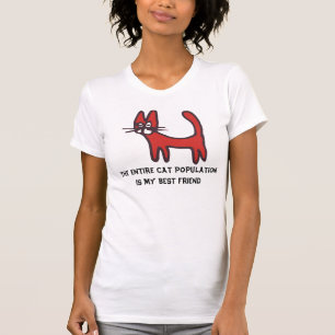La población de gatos es mi mejor amigo, camiseta