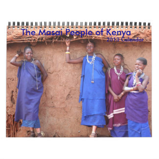 La población del Masai de Kenia, calendario