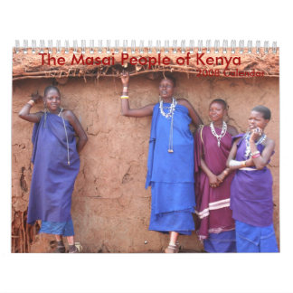 La población del Masai de Kenia, calendario 2008
