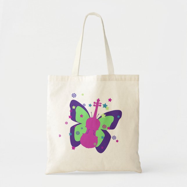 La poca bolsa de asas de la mariposa del violín (Frente)