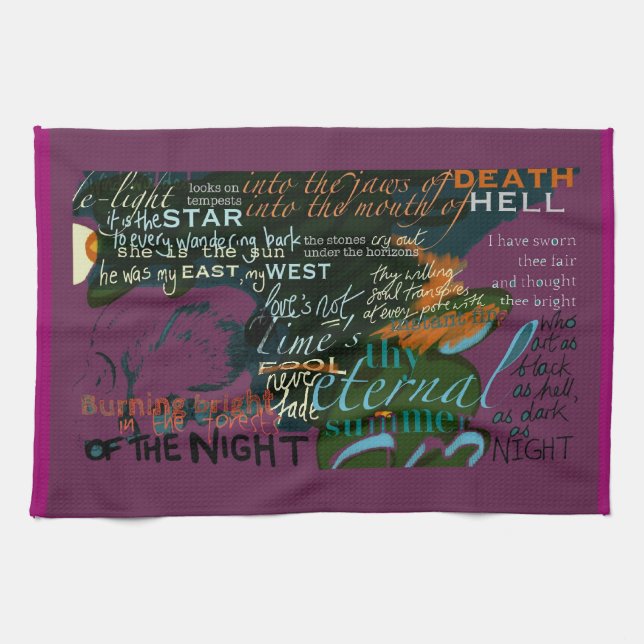 La poesía del amor de Shakespeare cita la toalla (Horizontal)