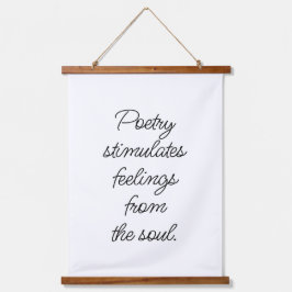 La poesía estimula la madera en tapiz de pared