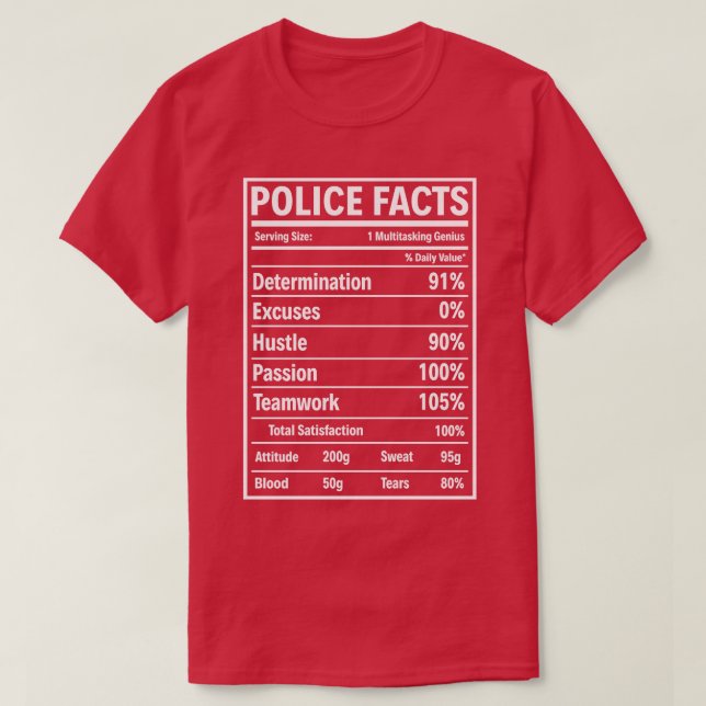 La Policía Se Enorgullece De Los Camisetas Por Reg (Diseño del anverso)
