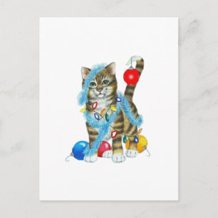LA POSTAL ADORNÓ EL GATITO
