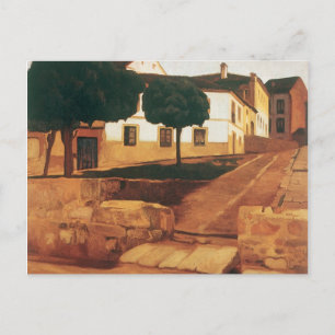 La postal "Calle en Ávila" de Rivera