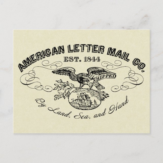 La postal de American Letter Mail Company (Anverso)