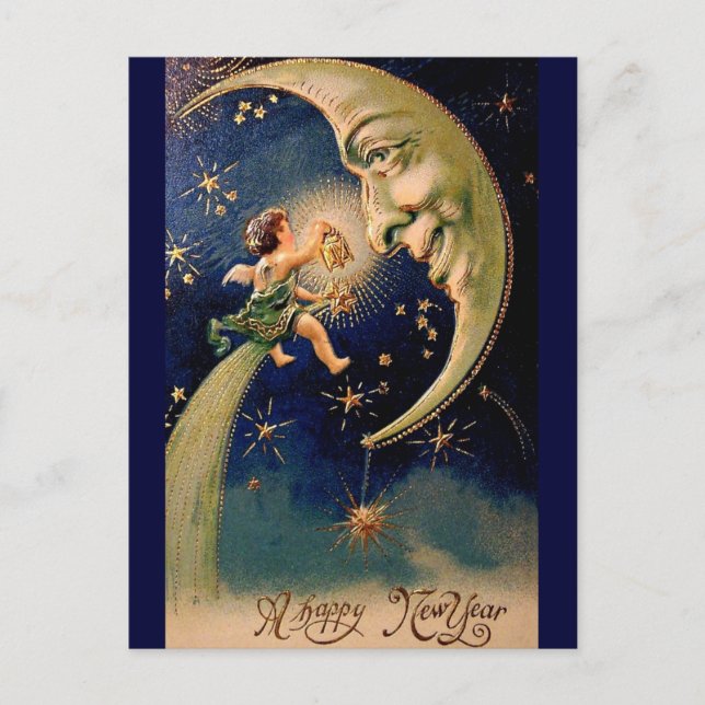 La postal de Año Nuevo de época (Anverso)