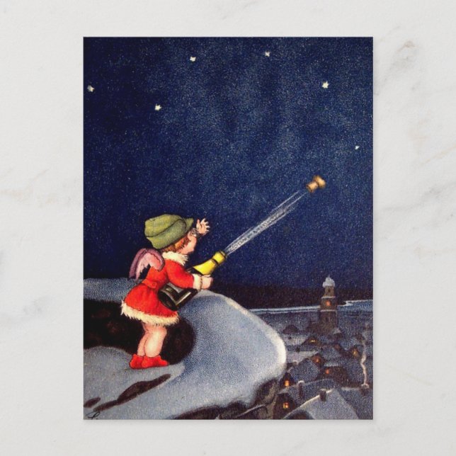 La postal de Año Nuevo de época (Anverso)